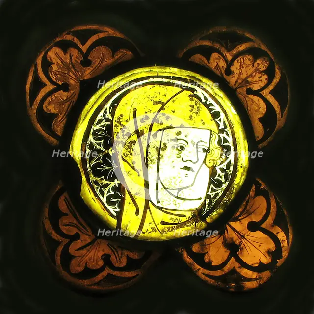 Head of a Woman, French, 14th century. Creator: Unknown.
