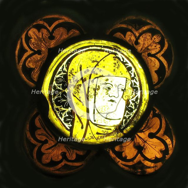 Head of a Woman, French, 14th century. Creator: Unknown.