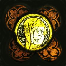 Head of a Woman, French, 14th century. Creator: Unknown