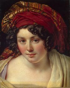 Head of a Woman in a Turban, ca 1820. Artist: Girodet de Roucy Trioson, Anne Louis (1767-1824)