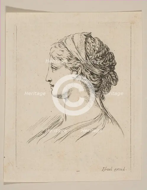 Head of a Woman in Profile, 1650. Creator: Stefano della Bella.