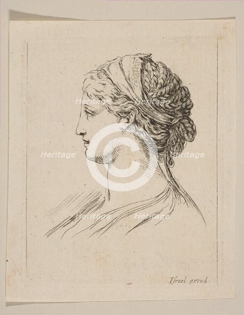 Head of a Woman in Profile, 1650. Creator: Stefano della Bella.
