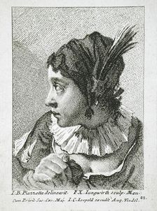 Head of a Woman in Profile, 18th century. Creator: Franz Xaver Andreas Jungwierth