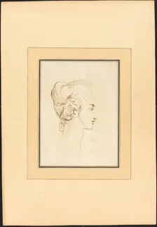 Head of a Woman, published 1782. Creator: Johann Gottlieb Prestel