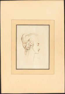 Head of a Woman, published 1782. Creator: Johann Gottlieb Prestel