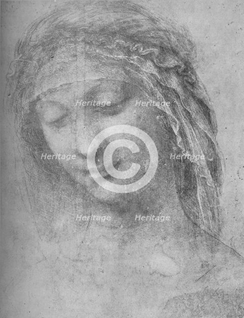 'Head of a Woman Three-Quarters to the Left', c1480 (1945). Artist: Leonardo da Vinci.