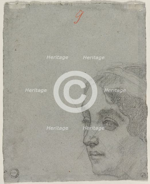 Head of a Woman (verso), c. 1857. Creator: Thomas Couture (French, 1815-1879).