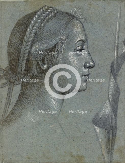  Head of a Woman with a Pennant wound round a Pole, late 15th century. Artist: Vittore Carpaccio.