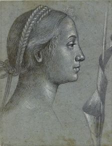 Head of a Woman with a Pennant wound round a Pole, late 15th century. Artist: Vittore Carpaccio