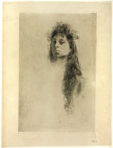 Head of a Woman with Long Hair, n.d. Creator: Robert Frederick Blum