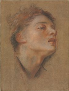 Head of a Young Man, 1715-1717. Creator: Antoine Coypel (French, 1661-1722)