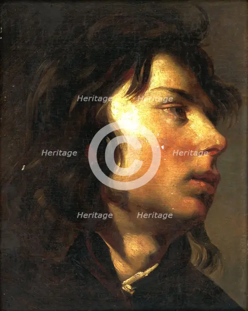 Head of a Young Man, around 1850-1860. Creator: Friedrich von Amerling.