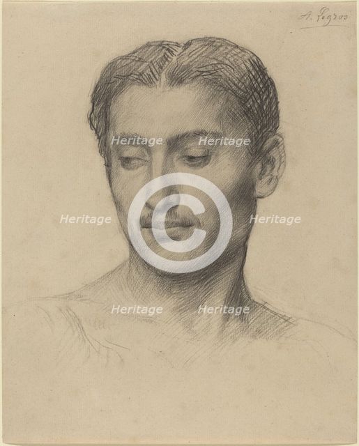 Head of a Young Man. Creator: Alphonse Legros.