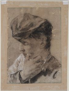 Head of a Young Man in a Cap, first half 18th century. Creator: Giovanni Battista Piazzetta (Italian, 1682-1754)