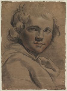 Head of a Young Man (recto) Sketch of a Head (verso) , 1780s. Creator: Gaetano Gandolfi (Italian, 1734-1802)