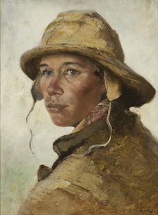 Head of a Young Fisherman. Study, c1880-1920. Creator: August Hagborg