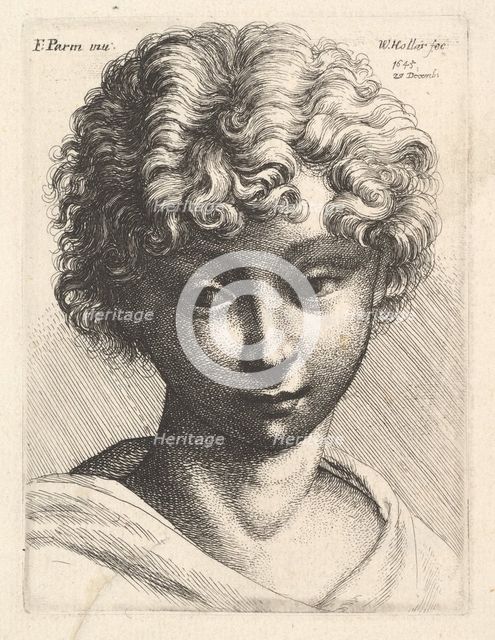Head of a young girl, 1645. Creator: Wenceslaus Hollar.