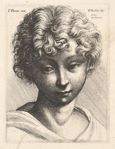 Head of a young girl, 1645. Creator: Wenceslaus Hollar