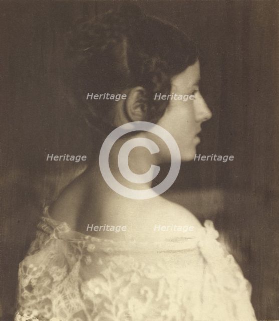 Head of a Young Girl, 1894. Creator: Gertrude Kasebier.