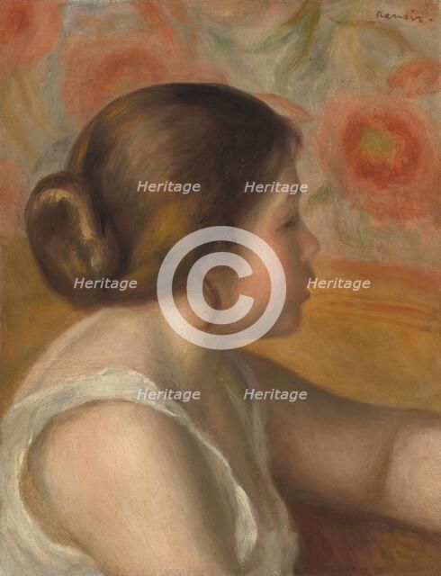 Head of a Young Girl, c. 1890. Creator: Pierre-Auguste Renoir.