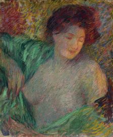 (Head of a Young Girl Facing Her Left), before 1910. Creator: Carl Newman