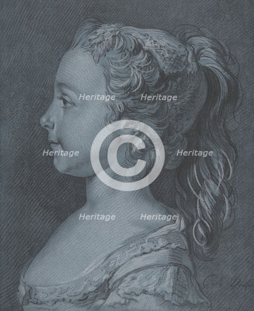Head of a Young Girl in Profile, 18th century. Creator: Louis Marin Bonnet.