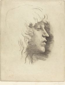 Head of a Young Girl (Tete de jeune fille). Creator: Alphonse Legros