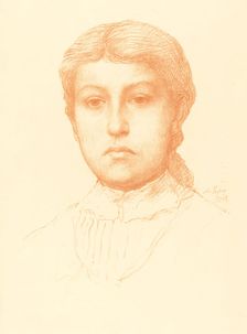 Head of a Young Girl (Tete de jeune fille). Creator: Alphonse Legros
