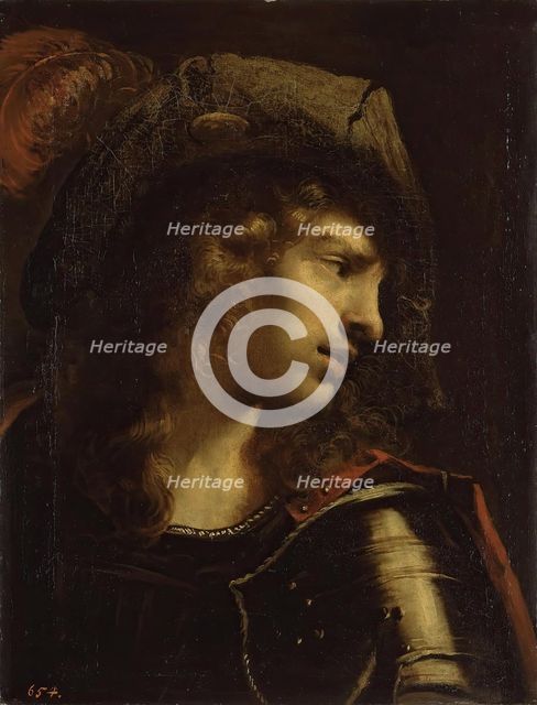 Head of a Young Warrior, 1630. Creator: Pietro della Vecchia.