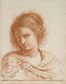 Head of a Young Woman, 1550-1666. Artist: Guercino