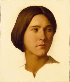Head of a young Woman, 1840s. Artist: Hippolyte-Jean Flandrin