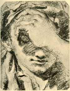 Head of a Young Woman mid 18th century, (1928). Artist: Giovanni Battista Tiepolo