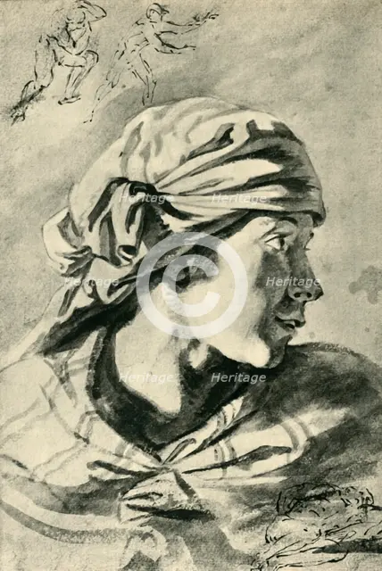 Head of a young woman, mid-late 17th century, (1943). Creator: Jan Siberechts.