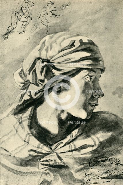 Head of a young woman, mid-late 17th century, (1943). Creator: Jan Siberechts.