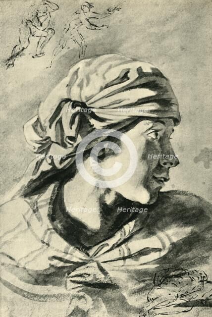 Head of a young woman, mid-late 17th century, (1943). Creator: Jan Siberechts.