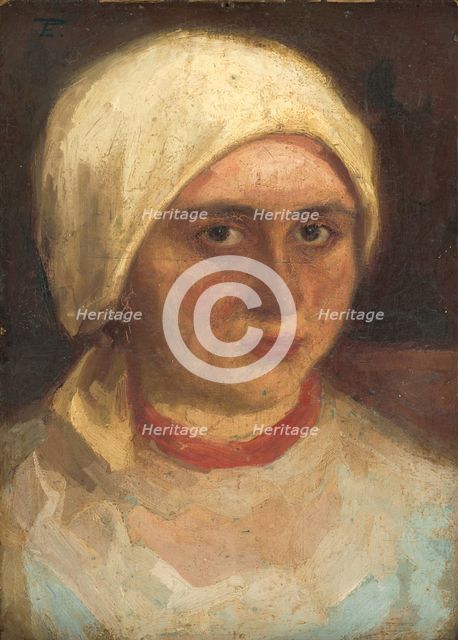 Head of a Young Woman, around 1905. Creator: Eduard Putra.