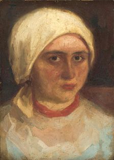 Head of a Young Woman, around 1905. Creator: Eduard Putra
