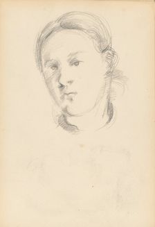 Head of a Young Woman, c. 1880. Creator: Paul Cezanne