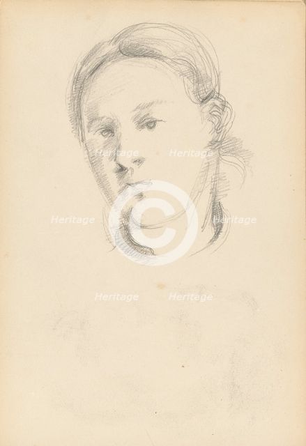 Head of a Young Woman, c. 1880. Creator: Paul Cezanne.