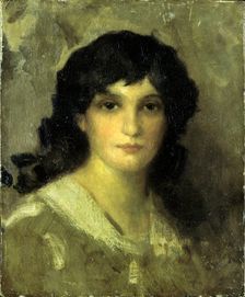 Head of a Young Woman, ca. 1890. Creator: James Abbott McNeill Whistler