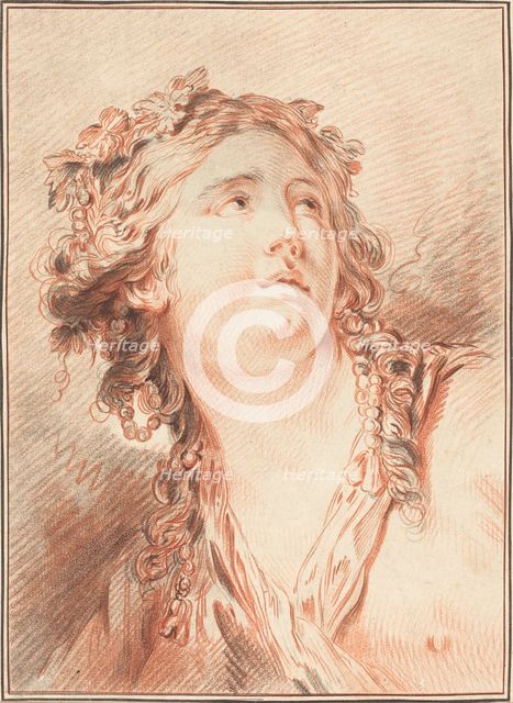 Head of a Young Woman. Creator: Gilles Demarteau.
