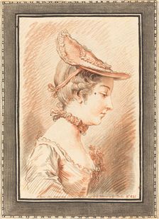 Head of a Young Woman. Creator: Gilles Demarteau