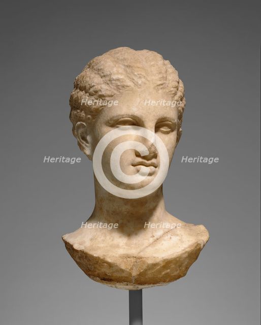 Head of a Young Woman from a Grave Naiskos, about 320 BC. Creator: Unknown.