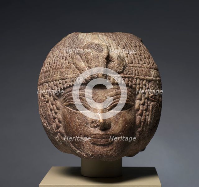 Head of Amenhotep III Wearing the Round Wig, c. 1391-1353 BC. Creator: Unknown.