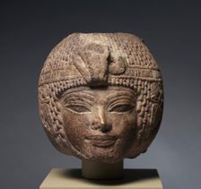 Head of Amenhotep III Wearing the Round Wig, c. 1391-1353 BC. Creator: Unknown