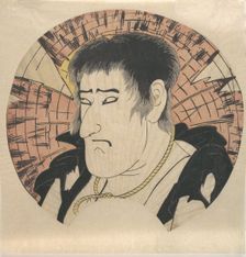 Head of an Unidentified Actor as a countryman in Rags, ca. 1793. Creator: Katsukawa Shun'ei