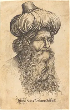 Head of an Aged Man, c. 1480/1490. Creator: Israhel van Meckenem