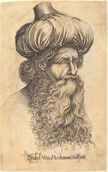 Head of an Aged Man, c. 1480/1490. Creator: Israhel van Meckenem