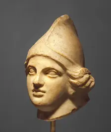 Head of an Amazon, late 5th century BC. Creator: Unknown