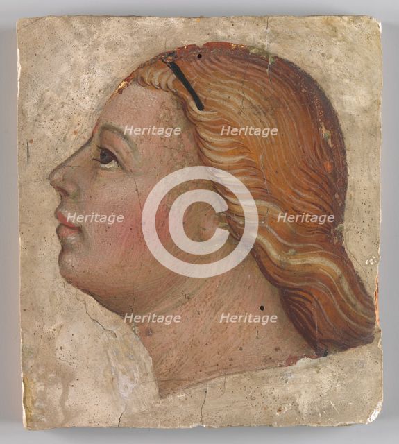 Head of an Angel in Left Profile, ca. 1397. Creator: Taddeo di Bartolo.